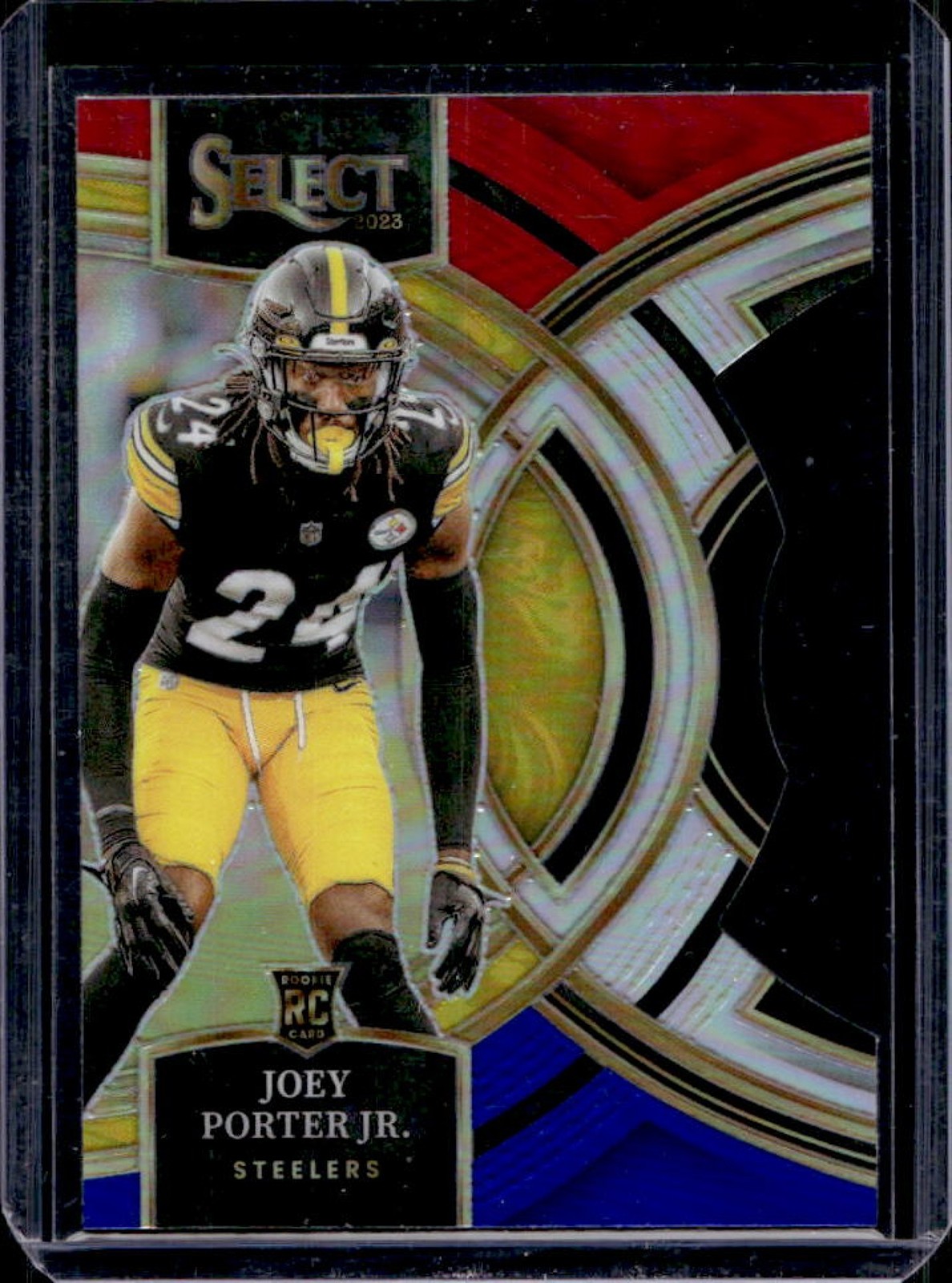 2023 Select Joey Porter Jr. RC Red and Blue Prizm Die Cut Premier #179 Steelers