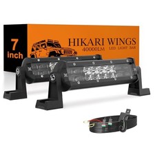 2026 New 7 Inch LED Light Bar 2PCS, 40,000LM Off Road, 40W Spot Flood 7 inch