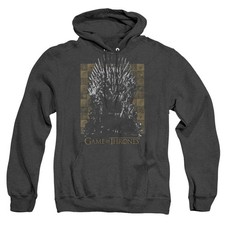 Game Of Thrones Iron Throne Mens Heather Hoodie Black Officially Licensed