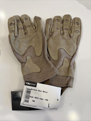 Outdoor Research OR Overlord Short Gloves Large Tan Made In USA