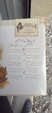 Old Print Factory Stone Lithograph Victorian Baby Birth Announcement Multicolor