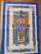  100% irisches Leinen Geschirrtuch, St. Matthew aus dem Book Of Kells, neu
