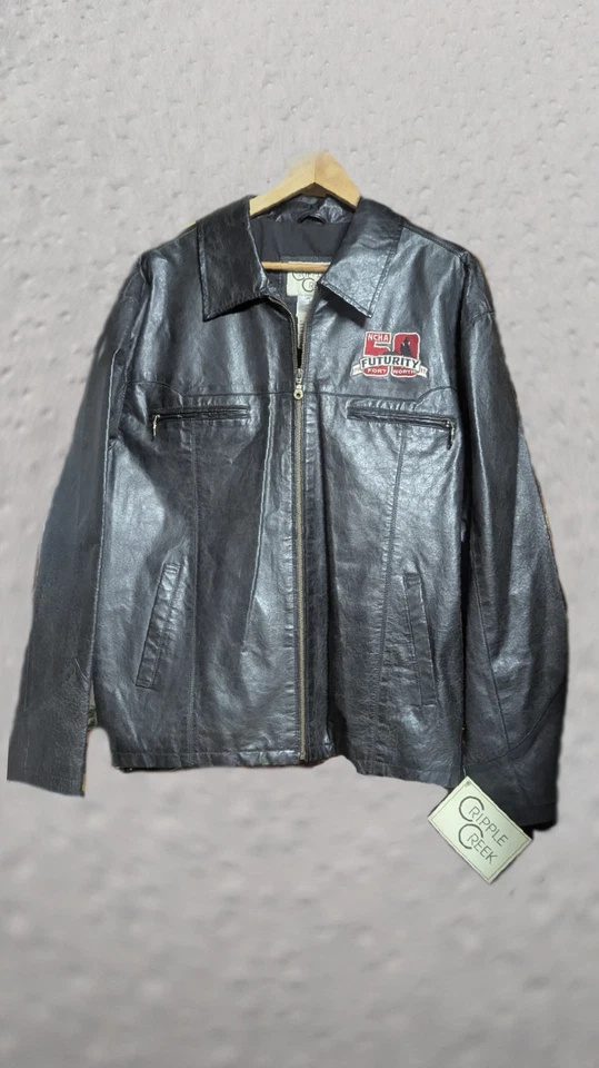 NCHA WORLD CHAMP. FUTURITY 2011,50th. ANNIV. CHAQUETA DE CUERO EDICIÓN LIMITADA 2XL Foto 3 de 4
