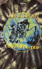 Megadeth Contaminated Green Tie Dye T Shirt Heavy Metal Tee Sz M