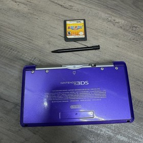Nintendo 3DS Purple Console Bundle w/ Mario Party DS + Stylus | Tested 🎮💜