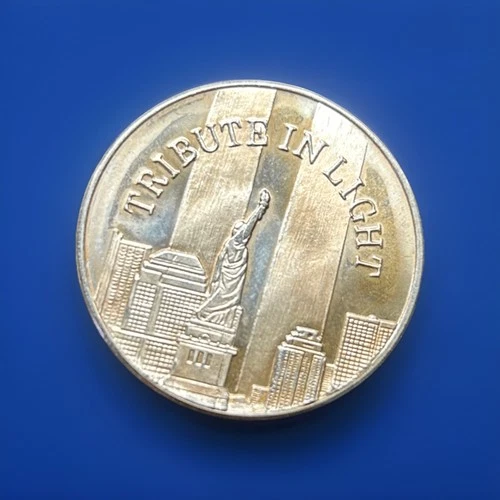 Limited Edition 911 Tribute .999 Fine Silver Art Round 1 Troy Ounce Ships Free