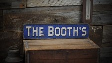 Personalized Family Name Sign - Rustic Hand Made Vintage Wooden Sign