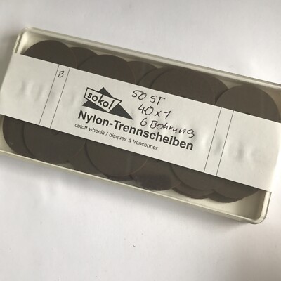 Sokol 50 Stck Schleifscheiben 40 mm 1 mm Nylon-Trennscheiben NEU