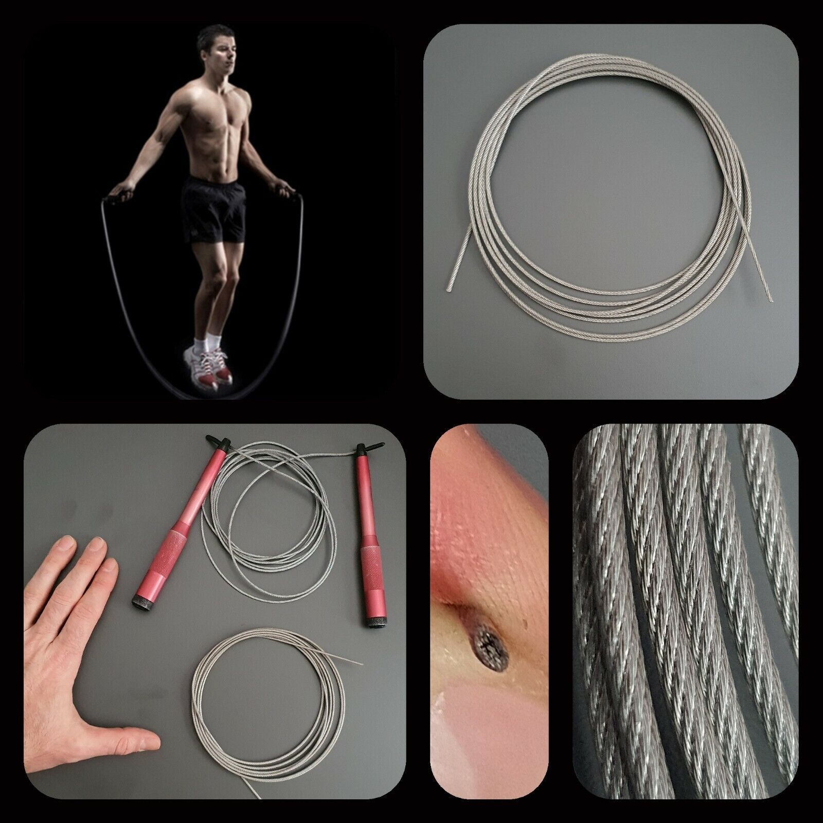 COMBA CABLE REPUESTO WIRE ROPE JUMPING ROPE (SOLO CABLE)