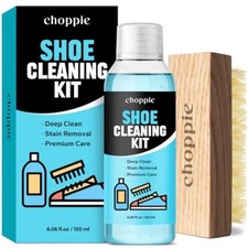 Shoe Cleaning Kit 4.06 Fl Oz , 2Pcs Set with Deep Cleaning Solution  Brush,