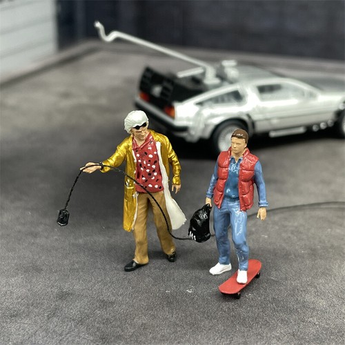 1/64 Scale Resin Model Back to the Future Dr Brown and Marty Figures Miniature - Picture 6 of 7