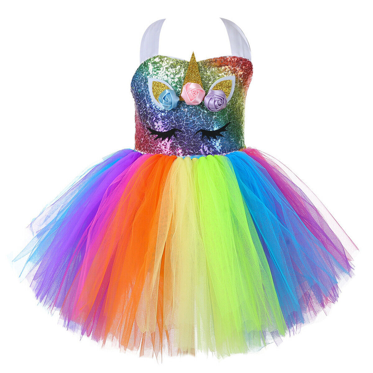 2PCS Toddler Kids Girls Tutu Dress Costume Birthday Party Sequins Dresses Set | eBay