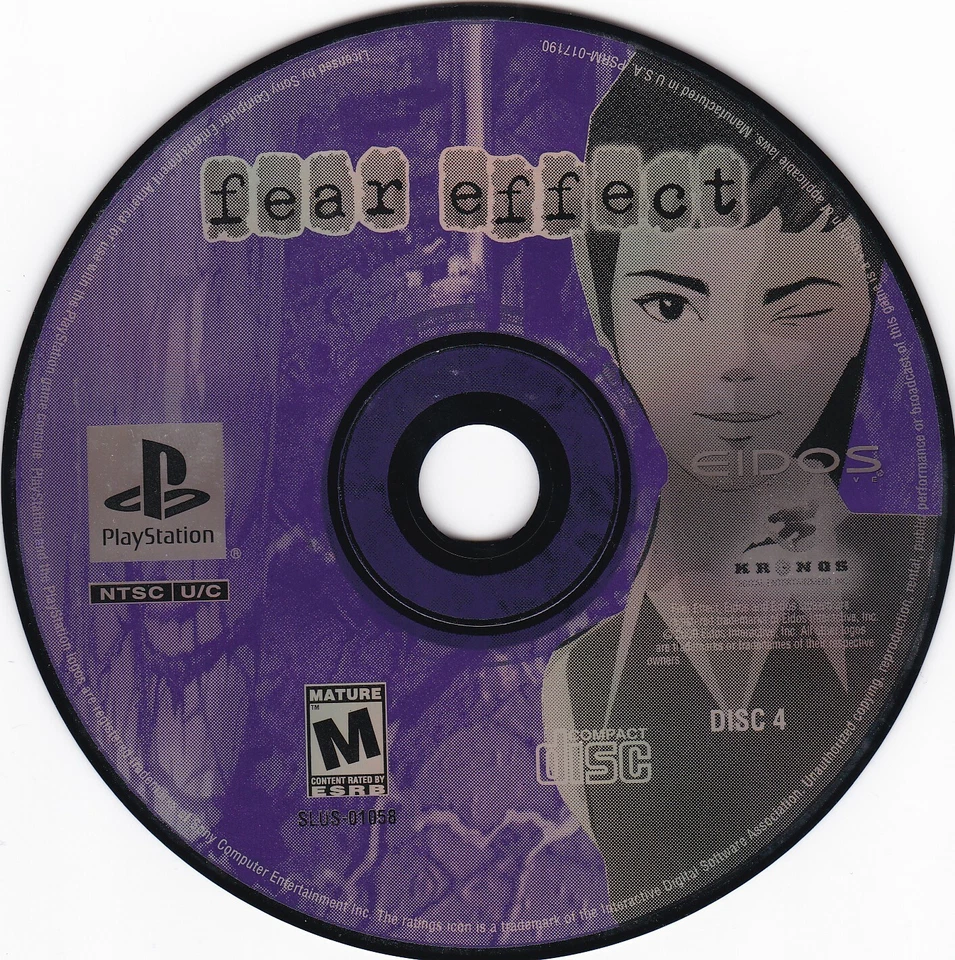 Fear Effect (Sony Playstation 1, PS1, Disc 4) **DISC ONLY** - Image 2 of 2