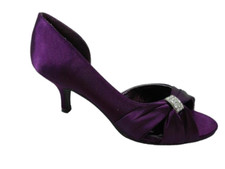 Womens Ladies Low Mid Kitten Heel Peeptoe Satin Bridal Wedding Party Sandal Shoe