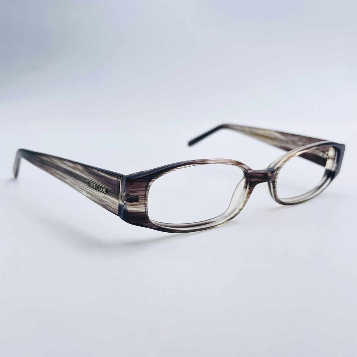 PAUL COSTELLOE eyeglasses STRIPED BROWN OVAL glasses frame MOD: 064 C24