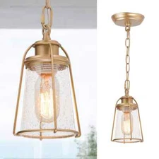 Uolfin Modern Farmhouse Pendant Light Nova 6.5 in. 1- -Light Gold DIY Pendant