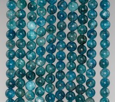 5-6MM APATITE GEMSTONE GRADE AA BLUE GREEN ROUND 5-6MM LOOSE BEADS 15.5inch