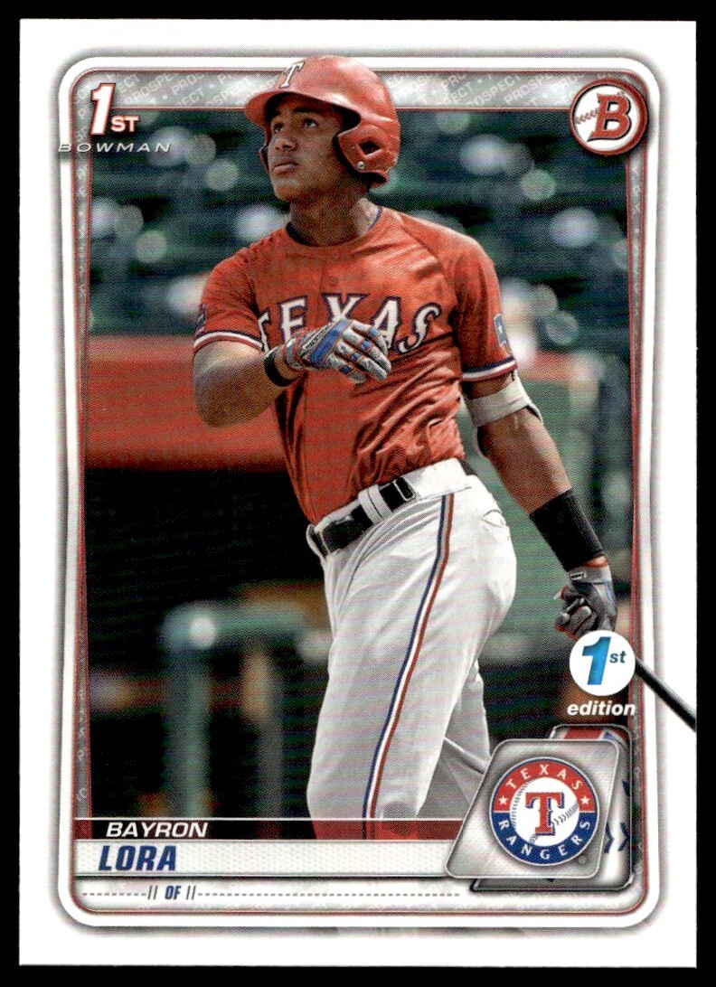 2020 Bowman 1st Edition Bayron Lora G4 Texas Rangers #BFE-52