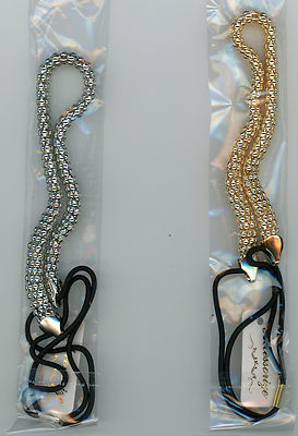 Headband Gold color Beads 3 strands 3/8'' W black elastic back in U.S. B2-B5