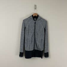 Lululemon Daily Practice Jacket Space Dye Black Dark Slate Womens Size 6