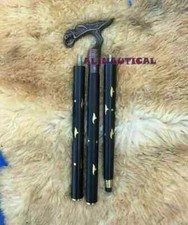 Vintage Walking Stick Dragon Head Cane Handle Black Wooden Cane Antique 91 CM