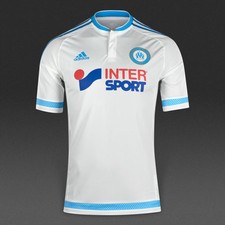 OLYMPIQUE de MARSAILLE 2015/16 HOME (2XL, XL) ADIDAS WHITE SOCCER FOOTBALL SHIRT