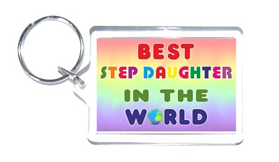 Stieftochter Geschenk - Beste der Welt - Neuheit Schlüsselanhänger - Geburtstagsgeschenk