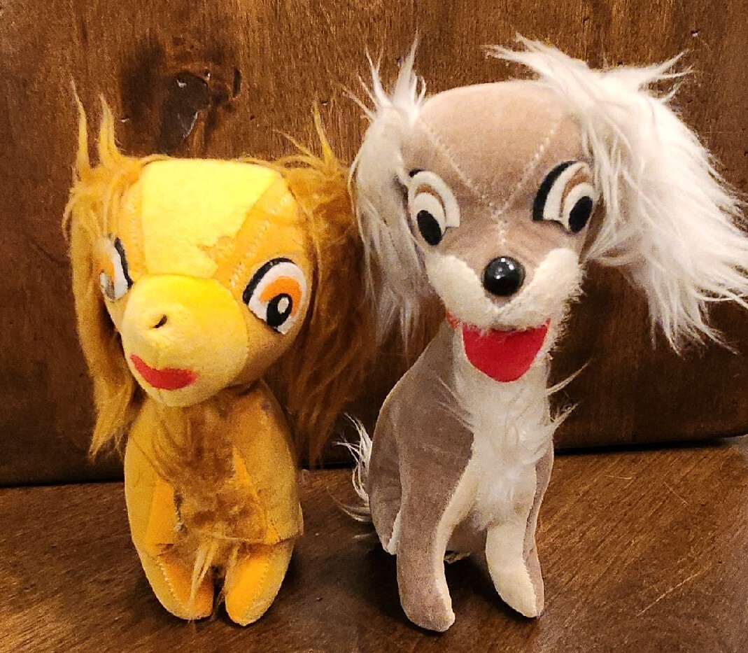 Vtg DISNEY TRAMP PLUSH TOY 50'S LADY AND THE TRAMP JAPAN Figure