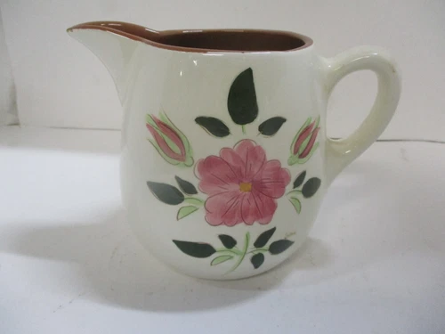 Vintage Stangl Wild Rose Creamer / Pitcher .. 4.5" Tall