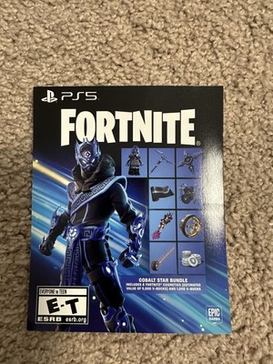 Fortnite Cobalt Star Bundle Code + 1000 V Bucks (Unscratched) PS5 Exclusive NEW!