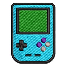 Gamer Handheld Gaming Device Multi-Color Embroidered Iron-On Patch Applique