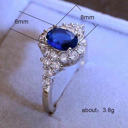 Fashion 925 Silver Filled Ring Oval Cubic Zircon Women Wedding Jewelry Sz 6-10 - Picture 17 of 32