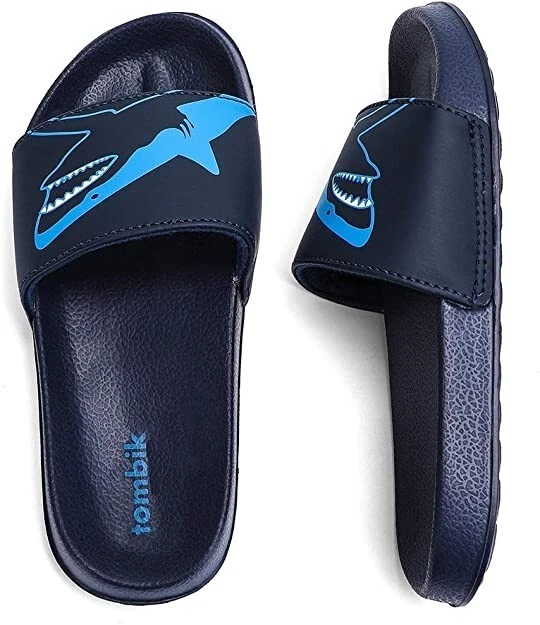 tombik Shark Toddler Beach Slides Pool Sandals Size 1 2 Little Kid