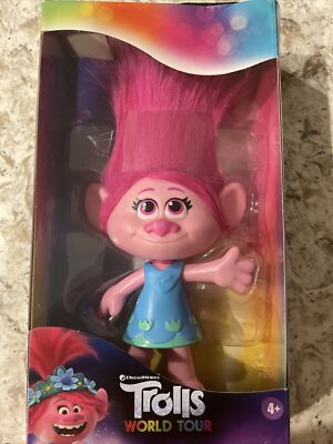 Trolls WORLD TOUR - POPPY Doll 10'' Figure - DREAMWORKS Hasbro Toy - AS iS Box