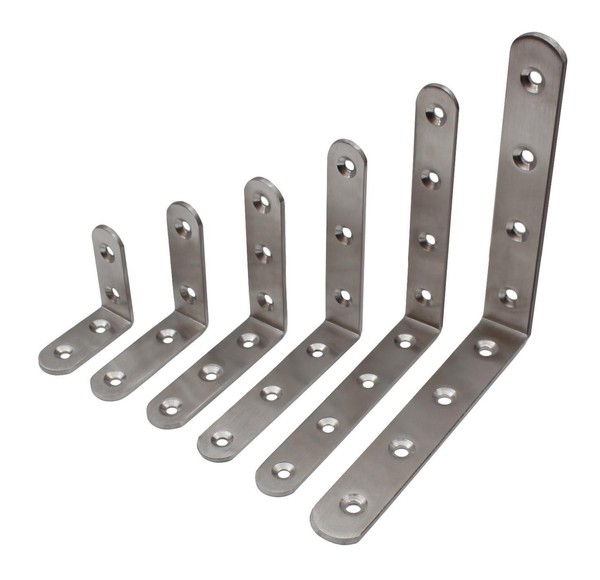 Edelstahl Winkelverbinder Lochwinkel Verbinder Holzverbinder Halter 4-05-image