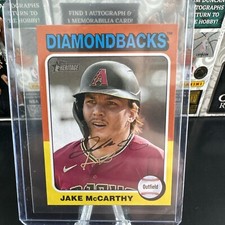 2024 Topps Heritage Short Print Jake McCarthy  Orange Yellow Boarder