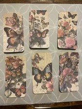 6JunkJournal Tags, Junk Journal Supplies, Scrapbooking, butterfly tags