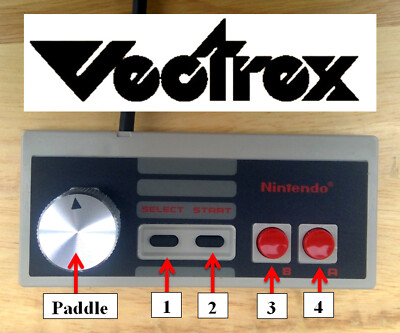 Vectrex Fury Overdrive Modded Controller Paddle Joystick Control Panel Mod