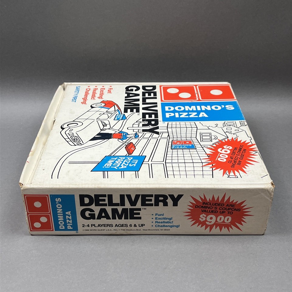 Vintage World Quest 1989 Domino’s Pizza Delivery Board Game CocaCola