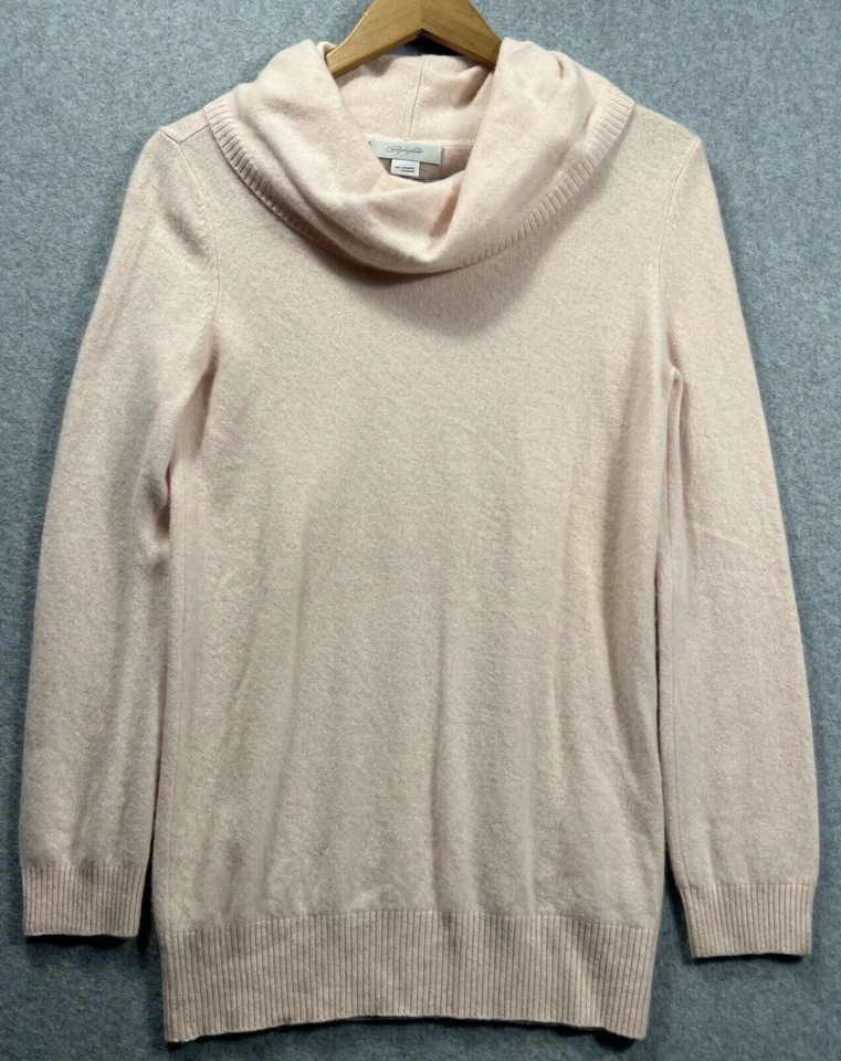 Suéter Christopher Fischer Damas LG Rosa Claro Suave Capucha Cuello Cachemira (ediciones) Foto 4 de 4