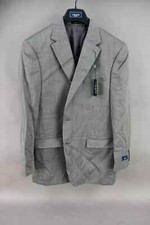 Chaps Mens Gray Blazer Jacket 2 Button Size 42R