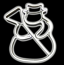 Celebrations LED 19.3" Cool White Ultra Bright Neon Glow Snowman, FS