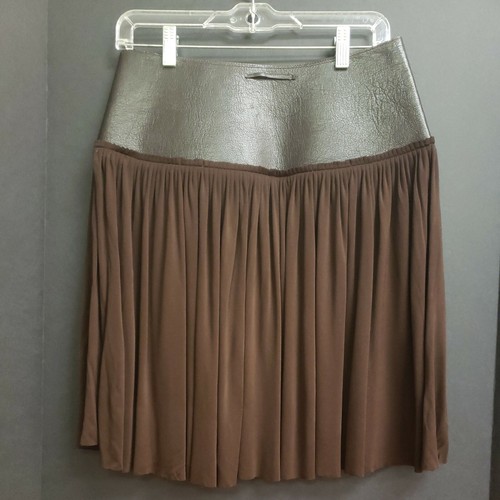 Vintage Jean Paul Gaultier Femme Aeffe Leather Trim Short Brown Skirt USA  Sz 6 | eBay