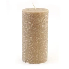 	Unscented Timberline Pillar Candle 3x6 Inches Taupe	