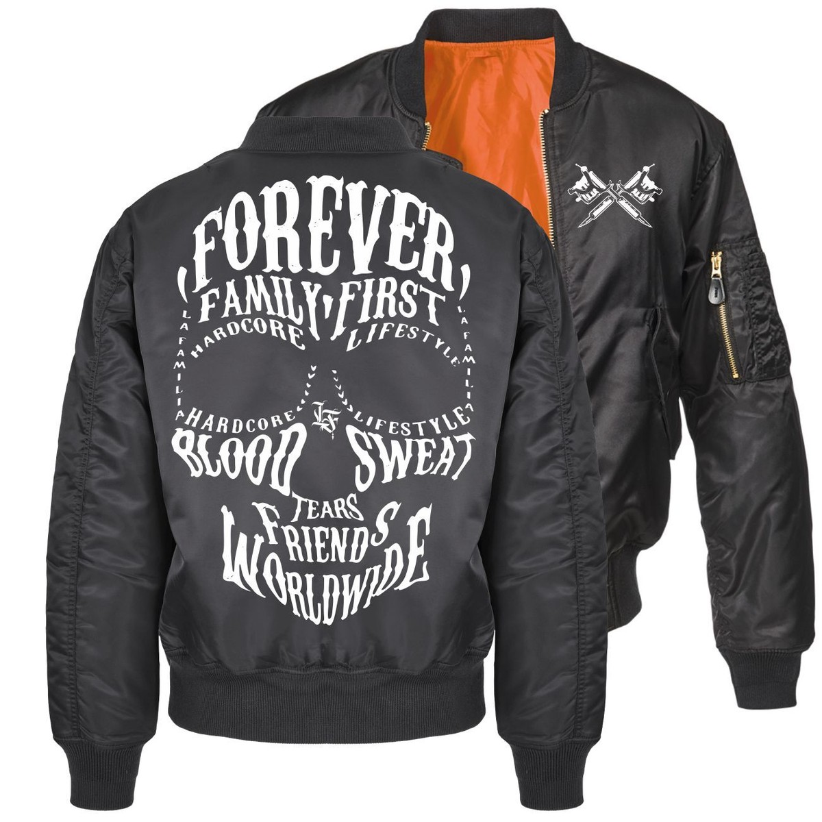 Bomberjacke Lederjacke Herren Totenkopf Philipp Plein Bomberjacke