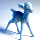 Vtg Marx Disney Molded Plastic Blue Figurine Toy Bambi Deer 2”