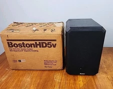 Boston Acoustics HD5V Bookshelf Speaker (1) Black 8 Ohms w Original Box *Read*
