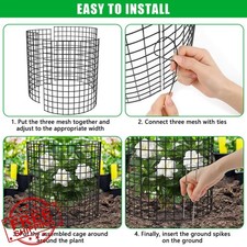 RGJ 5 Pack Wire Plant Cages 17x14" Animal Protector Bunny Barricade