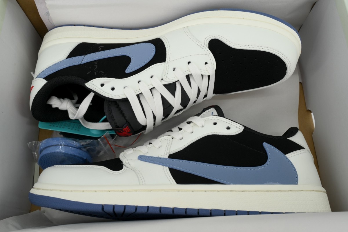 Nike Air Jordan 1 Low OG Travis Scott DM7866-040 Black White Blue