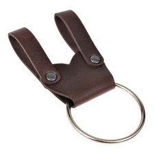 LARP Frog of Leather with solid Ring - Medieval Weapon Holder for Axes or Swords